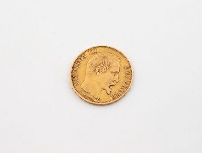 A 20 franc gold coin, Napoleon III.
1857.
Weight...