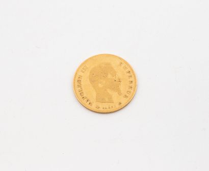 FRANCE
10 franc gold coin, Napoleon III bareheaded.
1857.
Weight...