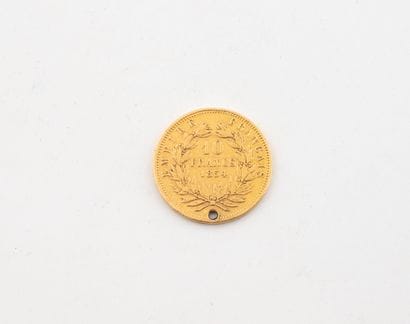 FRANCE 
10 franc gold Napoleon III bareheaded...