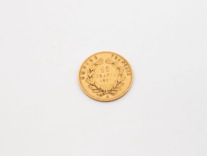 FRANCE
10 franc gold coin, Napoleon III bareheaded.
1857.
Weight...