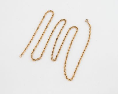 Necklace chain in yellow gold (750) with...
