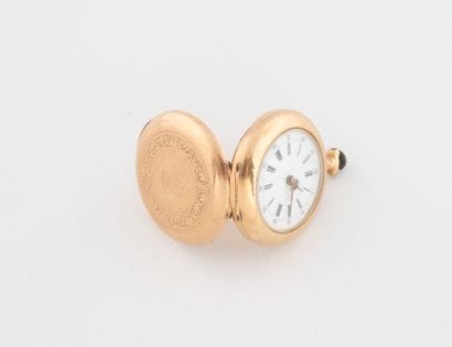 Small yellow gold (750) gousset watch with...