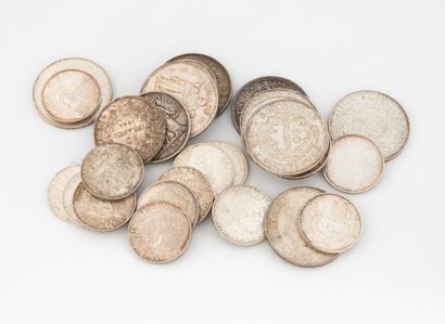 FRANCE
Lot of silver coins including:
- Nine...
