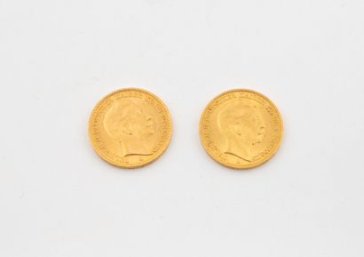 GERMANY
Lot including:
- One 20 mark William...