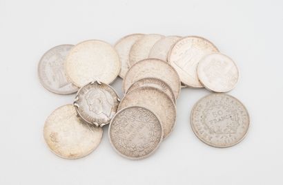FRENCH REPUBLIC
Lot of silver coins (900)...
