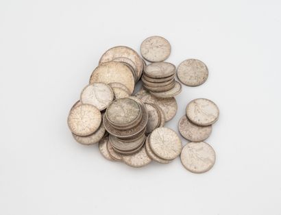 Lot of silver coins including:
- Forty-two...