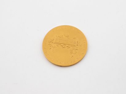 Yellow gold medal (920) French Republic -...