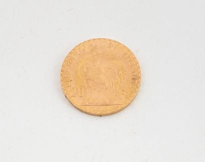 FRANCE
One 20-franc gold Coq coin, 1909.
Weight...