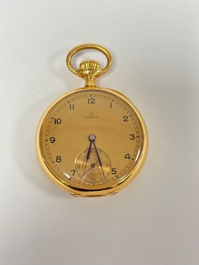 OMEGA
Pocket watch in yellow gold (750)....