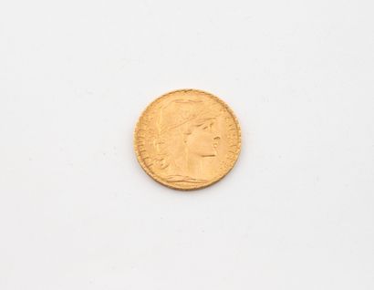 FRANCE
One 20 franc gold Coq coin.
1914.
Weight...