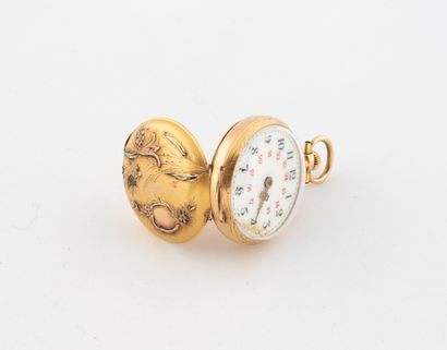 Small yellow and pink gold (750) collar watch...