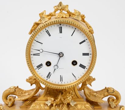 BREGUET, Paris.
Pendule borne de style Louis...