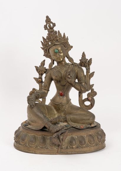TIBET / NEPAL, XIXème siècle
Tara assise...