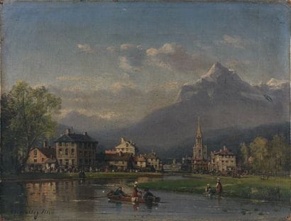 Charles Euphrasie KUWASSEG
(1833-1904) Village...