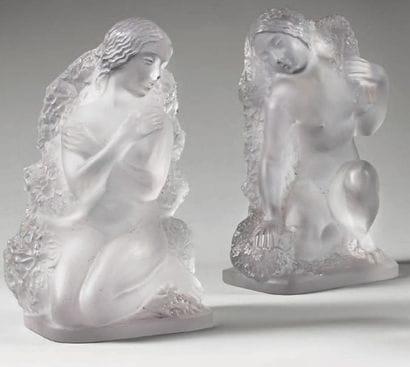 RENE LALIQUE (1860-1945)
Deux statuettes...