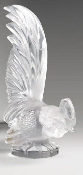 LALIQUE
“Coq nain”. Epreuve en cristal blanc...