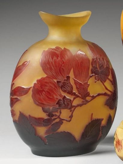 Émile GALLÉ (1846-1904)
Grand vase gourde...