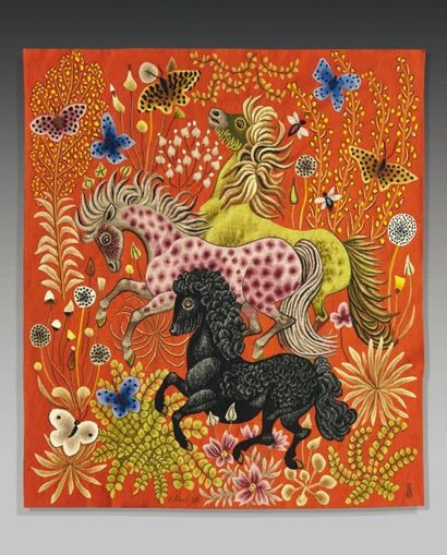Dom ROBERT (1907-1997)
La chasse aux papillons,...