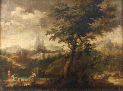 ÉCOLE ITALIENNE DU XVIIIÈME SIÈCLE
Paysage...