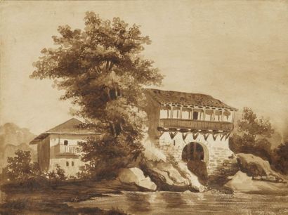 Trois dessins :
Ecole anglaise du XIXème...