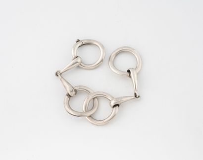 Attribué à HERMES 
Bracelet en argent (925)...