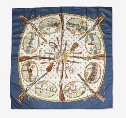 HERMES
Carré en twill de soie imprimée, modèle...