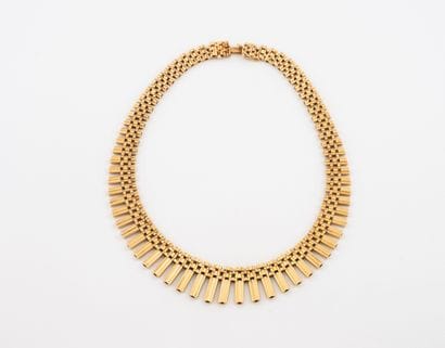 Collier collerette en or jaune (750) à maille...
