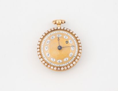 Montre de gousset en or jaune (750) à fond...