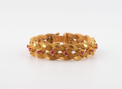 Bracelet en or jaune (750) composé d'une...
