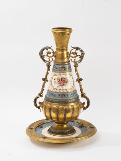 Franz Anton MELHEM
Vase tronconique à deux...