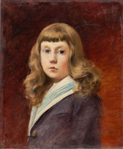 GEO-ROUSSEL (1860-1928) 
Portrait de garçon...