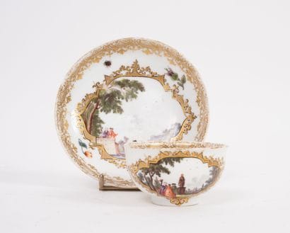 MEISSEN, XVIIIème siècle
Tasse à thé et sa...