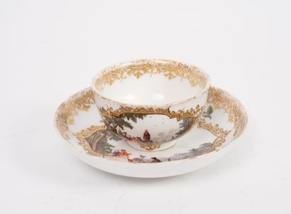 MEISSEN, XVIIIème siècle
Tasse à thé et sa...