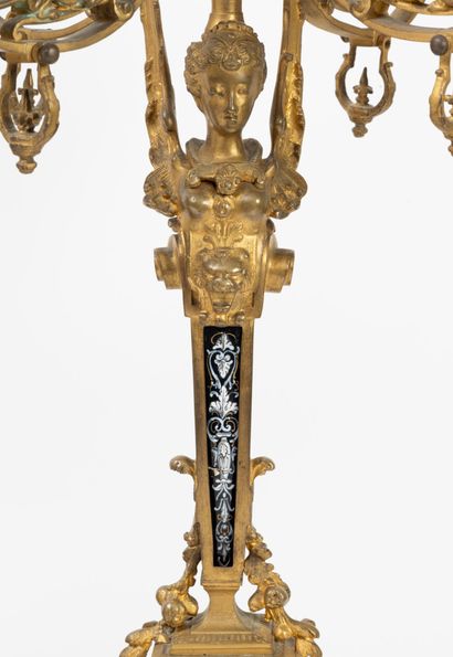 Importante garniture de cheminée de style...
