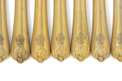 [Famille d'ORLEANS]
Ensemble de 10 couteaux...