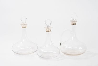 CARTIER PARIS, Trinity
Glass carafe and two...