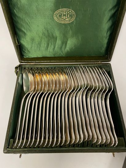 CHRISTOFLE
Series of silver-plated flatware...