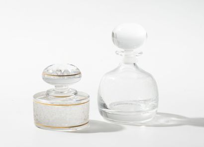 SAINT-LOUIS
Two engraved crystal vials:
-...