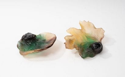 DAUM FRANCE
Two trinket dishes.
One with...