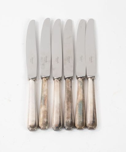CHRISTOFLE, América
Set of six silver-plated...