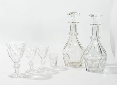 BACCARAT
Crystal glassware set, Harcourt...