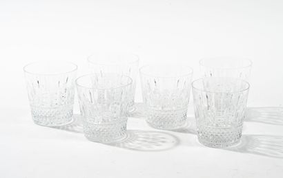 SAINT-LOUIS
Six crystal whiskey glasses,...