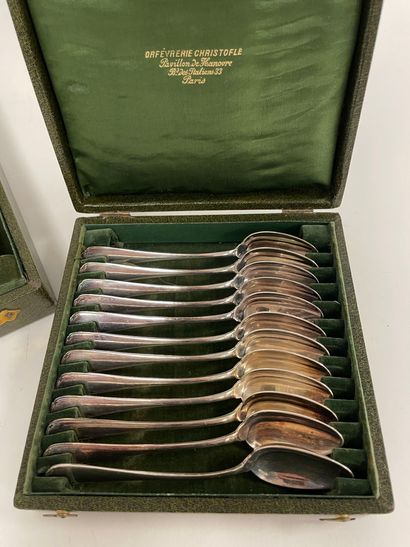 CHRISTOFLE
Series of silver-plated flatware...