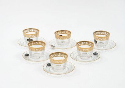 SAINT-LOUIS, Thistle model.
Six crystal cups...