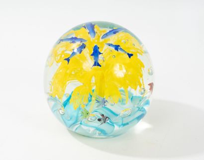 Large crystal paperweight.
Decorated with...