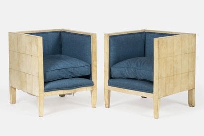 FRENCH WORK
Pair of armchairs, circa 2000.
Features...