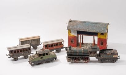 BING
Locomotive mécanique type 020 lithographiée...