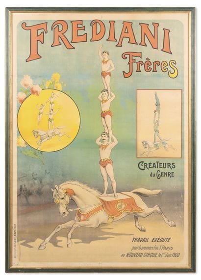 Frediani Frères.
Affiche probablement entoilée.
Moullot...