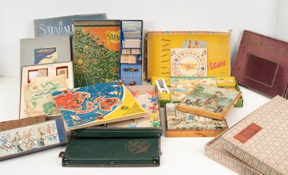 Set of board games including: 
- Around the...