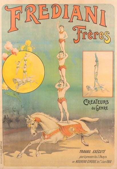 Frediani Frères.
Affiche probablement entoilée.
Moullot...